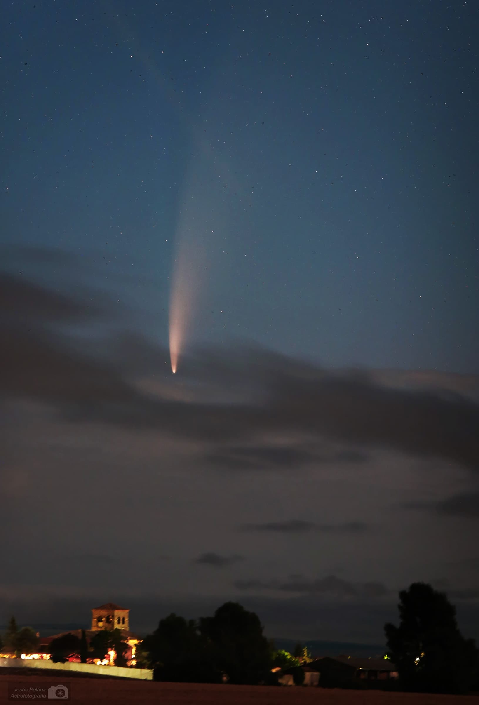 Cometa Neowise al amanecer