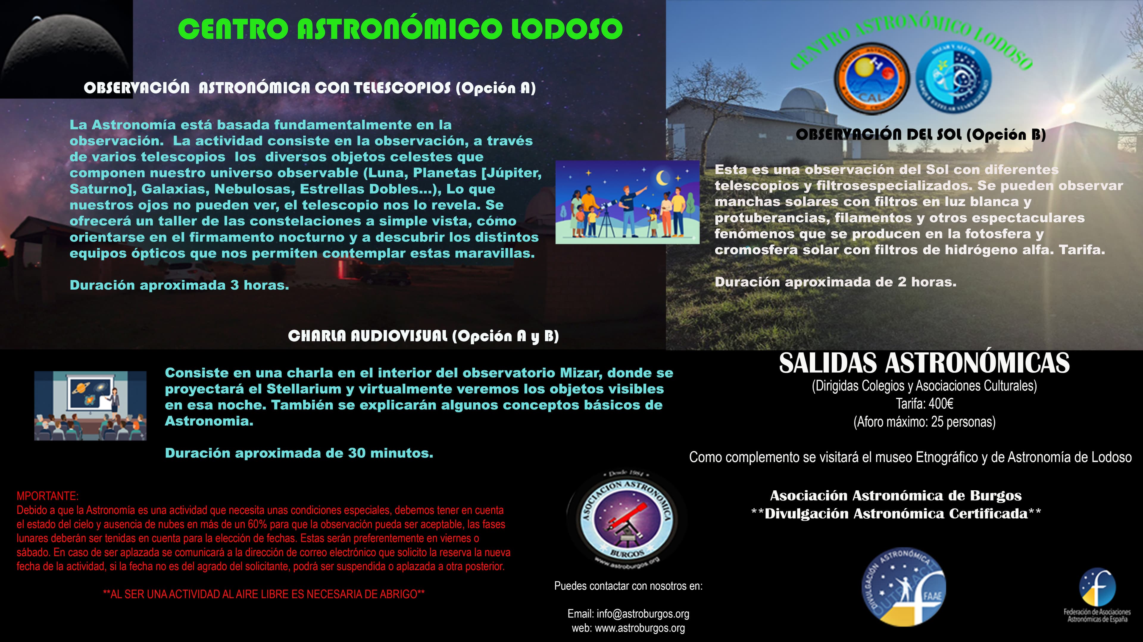 Centro Astronómico Lodoso (Programa divulgativo-GRUPOS)