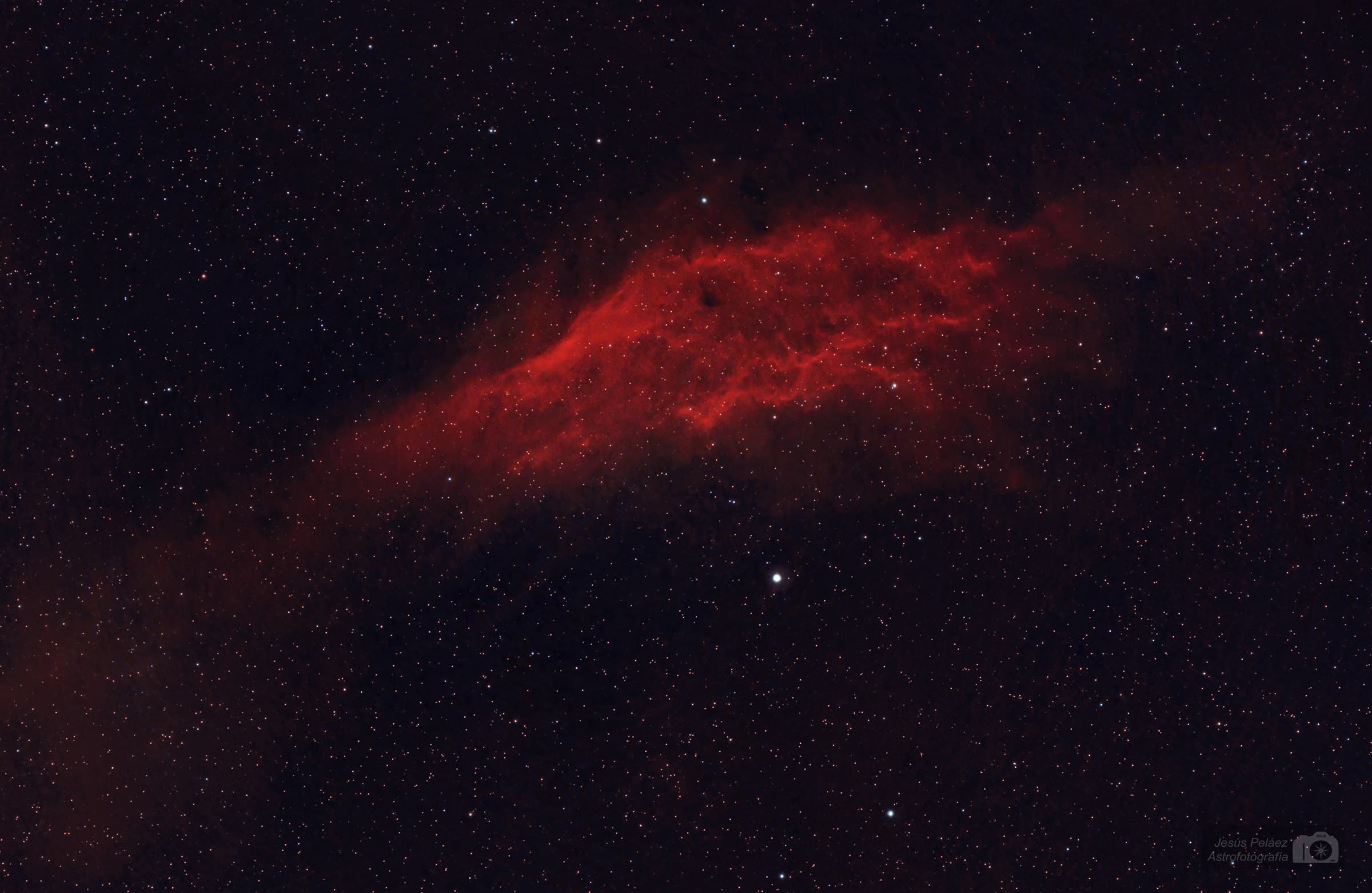 Nebulosa California Con Luna Llena