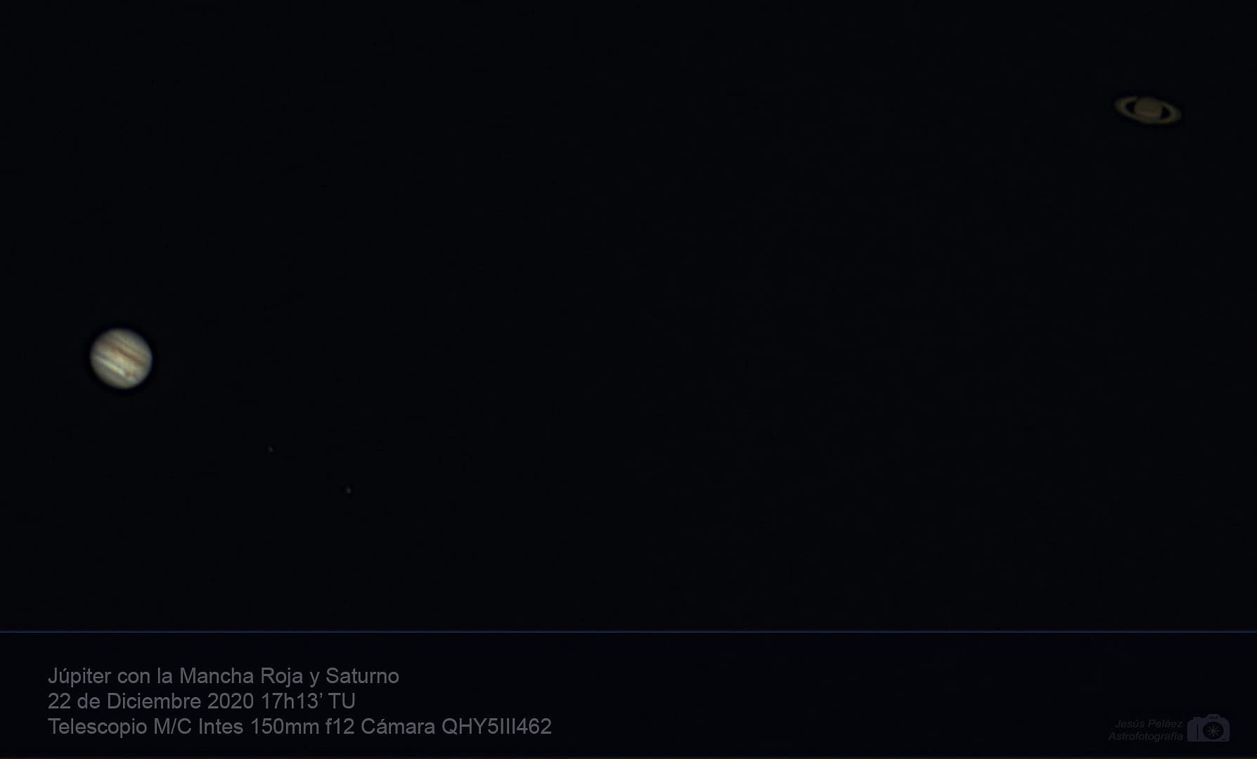 Jupiter Y Saturno en vision telescopica